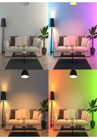 Rgb Uzaktan Kumandalı Led Lamba Ambiyans Aydınlatma Renk Değiştiren Ampul Led Işık 1 Ad