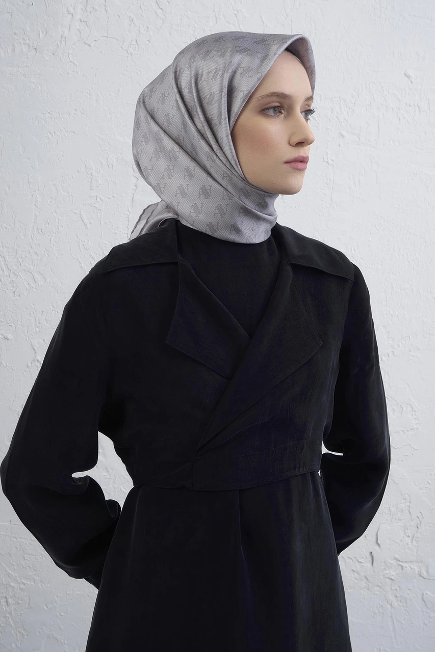 Armine Saf İpek Sura Eşarp 9412d 87 Gri