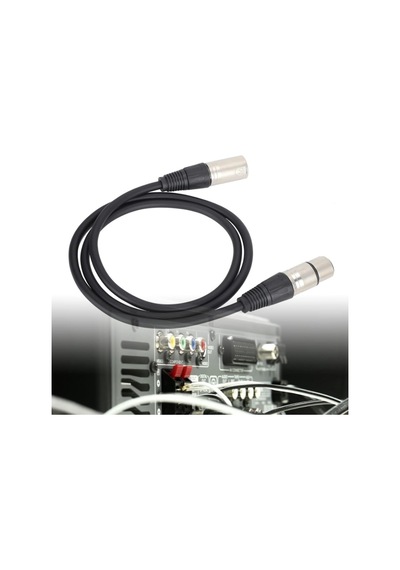 Mikrofon Kablosu 3 M - Xlr Erkek Xlr Dişi Siyah