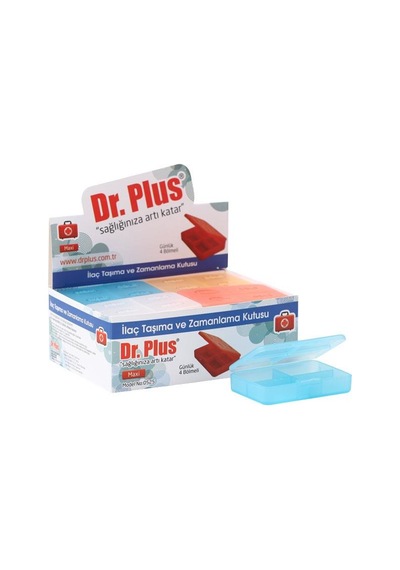 Dr.Plus 0525 Günlük Saklama Kutusu Maxi 4 Bölmeli 4 Adet
