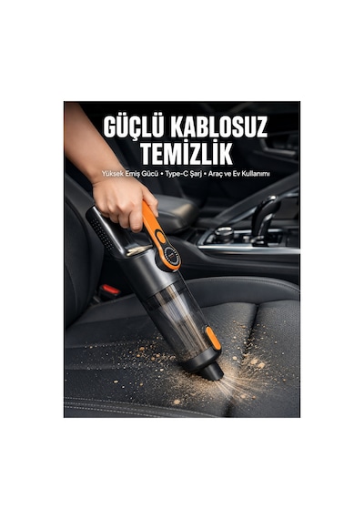 Kompakt Kablosuz Süpürge Güçlü Çekiş Ve Düşük Ses Seviyesi Çok Renkli