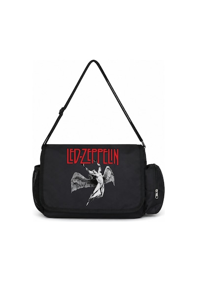 Sevbano Led Zeppelin Rock Metal Müzik Grubu Baskılı Unisex Okul, Spor, Of Siyah