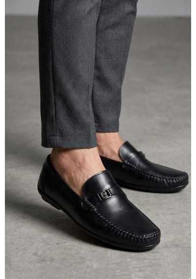 Pierre Cardin 90305 Erkek Hakiki Deri Loafer Günlük Ayakkabı Siyah