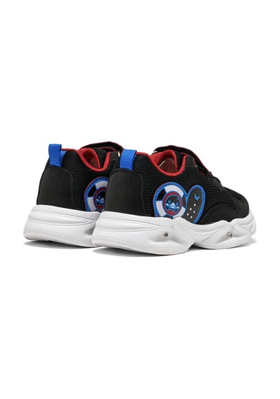 Tonny Black Çocuk Unisex Siyah Kırmızı Tonny Black Işıklı Cırtlı Ayakkabı Kırmızı - Siyah