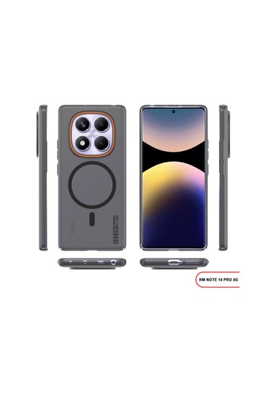 Redmi Note 14 Pro 4g Magsafe Uyumlu Mat Sert Klein Kılıf Siyah