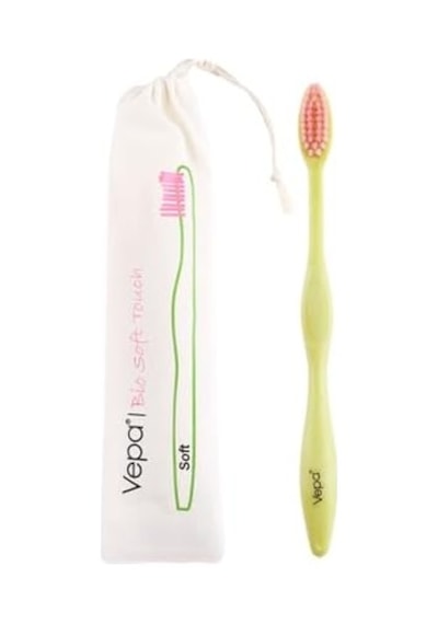 Vepa Elite Bio Soft Touch Diş Fırçası Bez Ambalaj Açık Ahşap