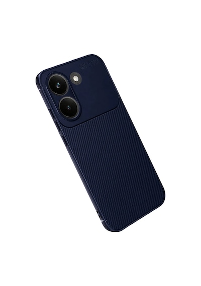 Bezos Poco X8 Pro Uyumlu Auto Focus Karbon Kapak - Lacivert Dmc
