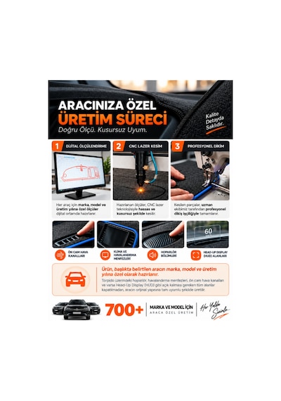 Honda Civic Ek-ej-em 1995-2000 Uyumlu Torpido Koruma Örtüsü Oto Kılıfı - Siyah Mavi