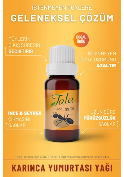 Tala Tüy Azaltıcı Dökücü ve İnceltici Karınca Yumurtası Yağı 20 ML