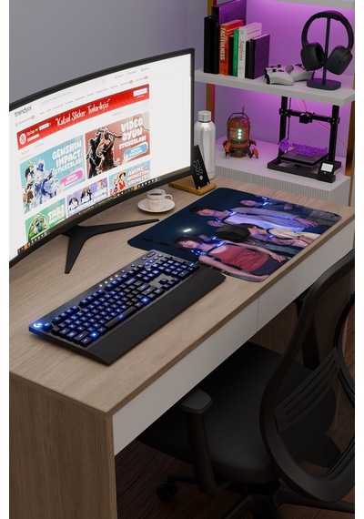 Alice İn Borderland V4 48x40 Xl Gaming Kauçuk Kaymaz Taban Mouse Pad Fare Altlığı