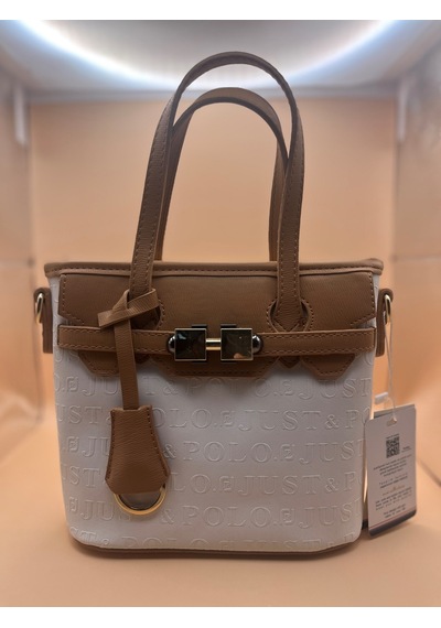 Just Polo Jp4108 Kadın El Ve Omuz Çantası Yeni Sezon Boy 18 Cm En 21 Cm Ozt4108 Beyaz Taba Beyaz - Taba