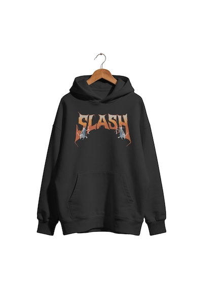 Sevbano Guns N' Roses Slash Rock Metal Müzik Grubu Baskılı Unisex Oversiz Siyah