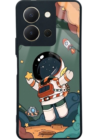 Vivo Y36 Anime Astronot Tasarımlı Glossy Telefon Kılıfı Çok Renkli