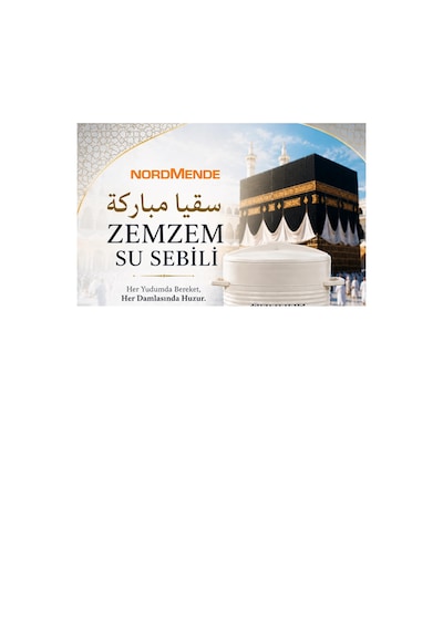 Mey İthalat Zemzem Su Sebili 6 Lt Kabe Temalı Zemzemlik Bardaklıklı Hac Umre Hediyelik Sebil Renkli