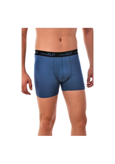 Tutku Erkek Mavi Elit Modal Elastan Spor Boxer 3'Lü
