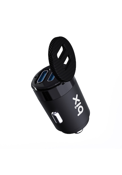Bix Bxcc65c 65w Çift Portlu Usb-c Mini Araç İçi Şarj Cihazı Siyah