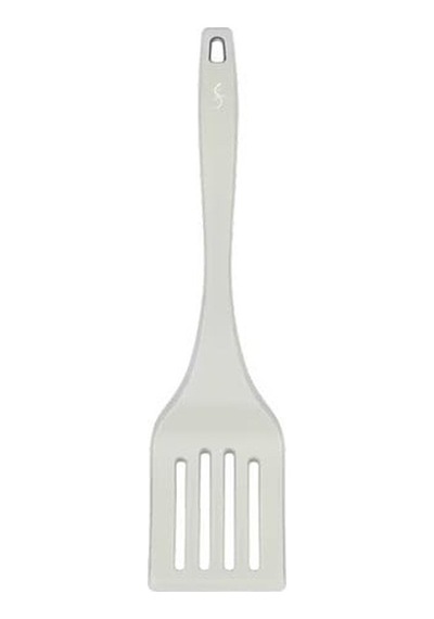 Lurch - Platin Silikon Delikli Spatula 32,5 Cm Açık Gri - Yanmaz, Yapışmaz, Bükülmez, Çizmez, Tat Ve Koku Bırakmaz - 240003 Renk