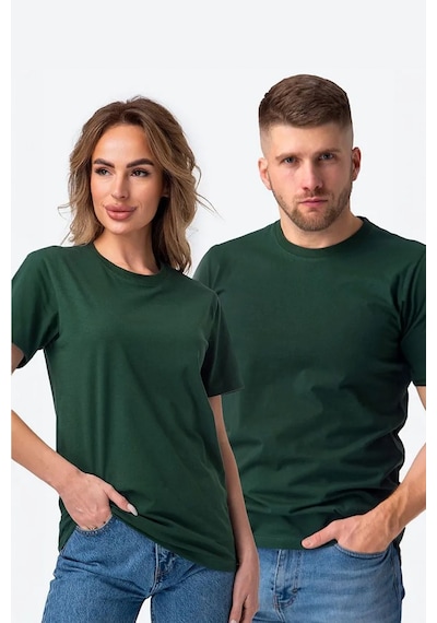 Uyguntarz Unisex Pamuklu Oversize Basic Tshirt Yeşil