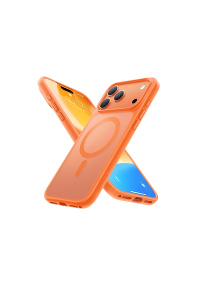 Torras Apple iPhone Uyumlu 17 Pro Guardian Magsafe Kılıf Turuncu