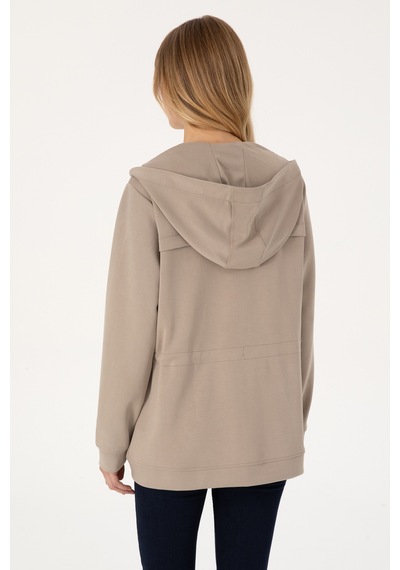 U.s. Polo Assn. Kadın Koyu Bej Sweatshirt 50309102-vr088 Koyu Bej