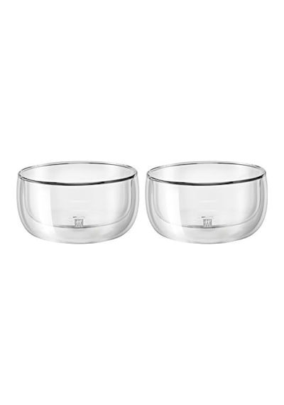Sorrento Çift Camlı 2&apos Li Kase Seti, Şeffaf, 280 Ml Açık Bej