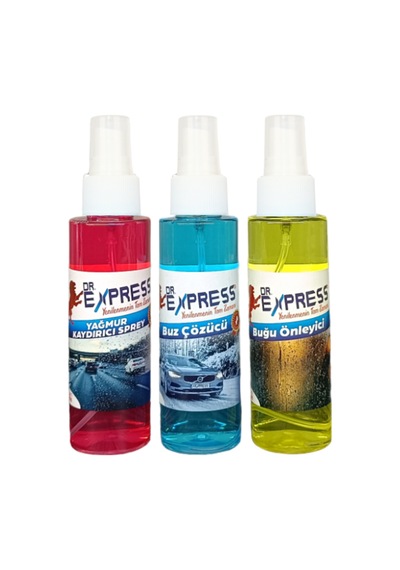 Kışlık 3'lü Oto Bakım Sprey Set Buğu Önleyici Buz Çözücü Yağmur Kaydırıcı 3x150ml Etkili Kalıcı Güç - 606751268