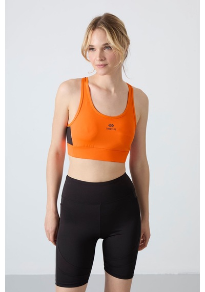 Tommy Life Slim Fit U Yaka 2li Paket Beyaz-neon Oranj Kadın Spor Büstiyer - 97121 Beyaz - Turuncu