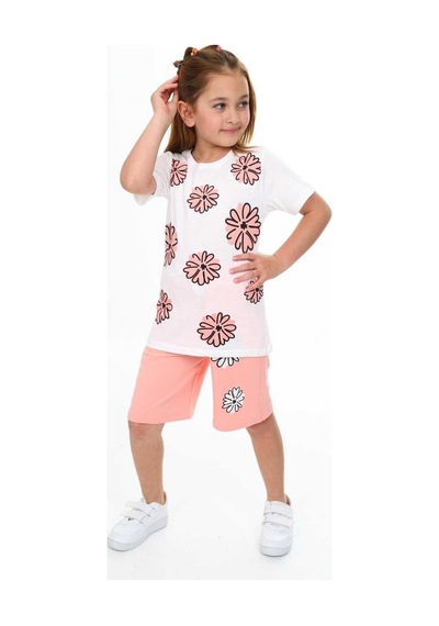 My Kids Wear Şık Şortlu Alt Üst Takım Pudra