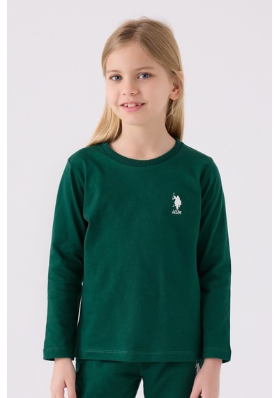 U.s. Polo Assn Kız Çocuk Yeşil Pijama Takımı Us1668-c-v6 Yeşil