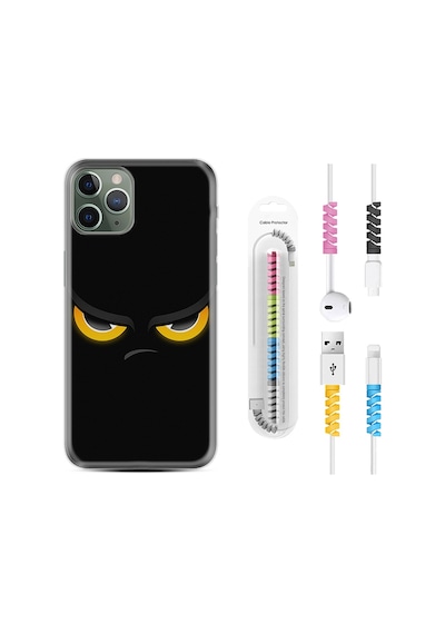 Apple Uyumlu iPhone 13 Pro Kılıf Kablo Koruyuculu Black Eyes 1644