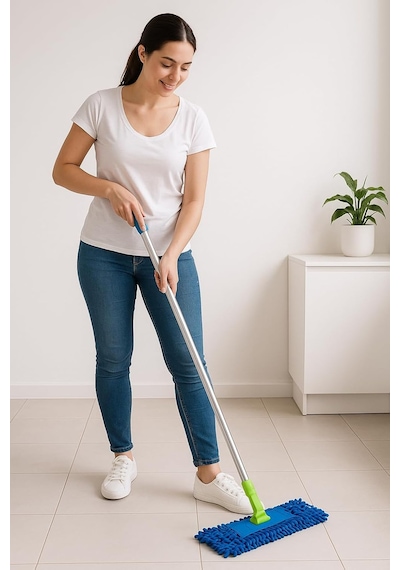 Mikrofiber Mop Yedeği, 2 Adet 50 Cm Asorti Renk, Süper Emici, Süper Yumuşak, Güçlü Temizlik B