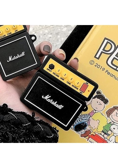 Lacivert Deri Desenli Darbe Emici Çengelli Silikon Kulaklık Kılıfı 3. Nesil İle Uyumlu