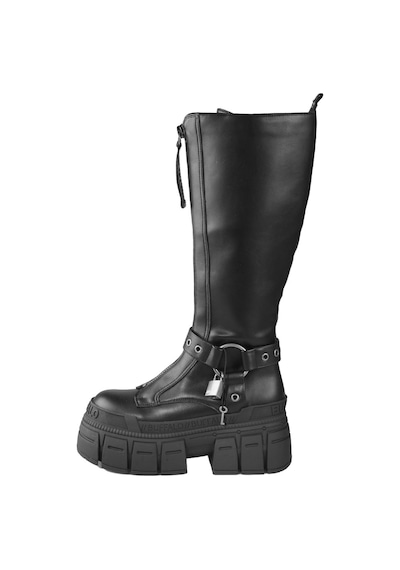 Çizme Kadın 1270131 Buffalo Gospher Bıker Hı - Vegan Nappa -black Siyah