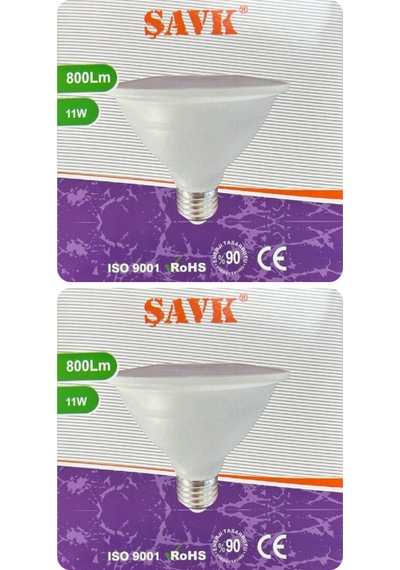 2 Adet Şavk 11w 6500k Beyaz Işık Par30 E27 Duylu Kalın Duy Led Spot Ampul