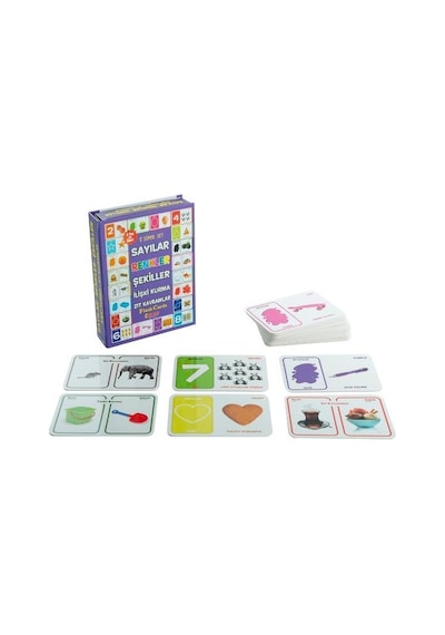 Süper Set Zeka Kartları Eğitici Kart Sayılar Renkler Şekiller