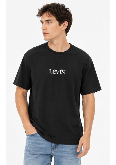 Levi's Erkek Bisiklet Yaka Marka Logolu Siyah Tişört -a9440-0023