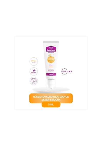 Heliovita%100 Mineral Yüksek Koruma Etkili Güneşten Koruyucu Losyon, Bebek & Çocuk, Spf 50+, Pa++++
