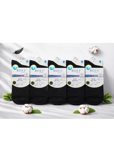 Roff Erkek Bambu Şeker Soket Çorap 14405 - 12 Adet Siyah