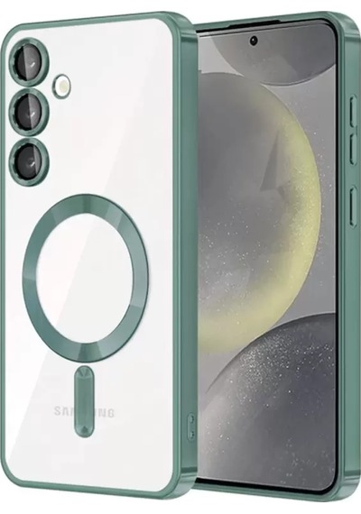 Newface Samsung Uyumlu,  Galaxy S24 Kılıf Kross Magneticsafe Kapak - Koyu Yeşil - Özel Seri 8683140660611