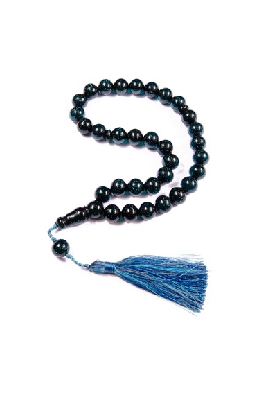 Burhan Sağlam Küre Kesim 16x14 Mm Koleksiyonluk İri Boy Simli Katalin 48 Cm Saray Püsküllü Tesbih Bs24196