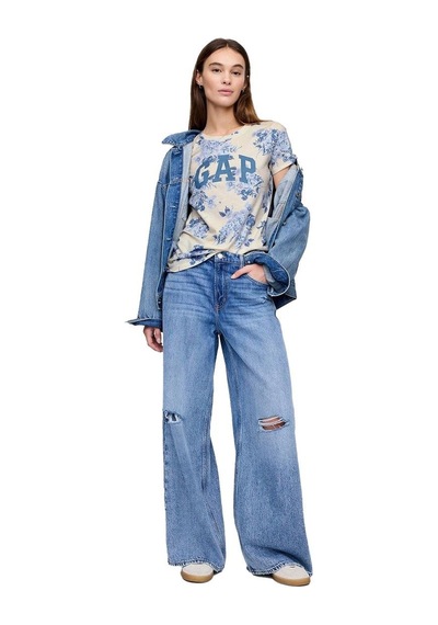 Gap V-ss Logo Classic Tee T-shirt - 729555-10197 Mavi