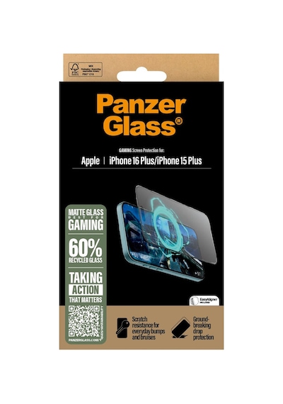 Panzerglass Apple iPhone Uyumlu 16 Plus Gaming Serisi Ekran Koruyucu Uwf