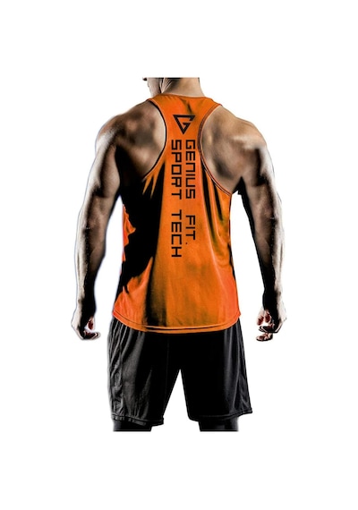 Genius Store Erkek Dry Fit Y-back Gym Fitness Sporcu Atleti Genıus-fıt Turuncu