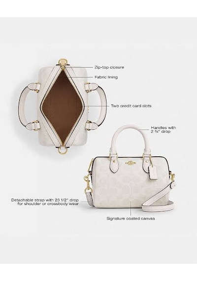 Coach Mini Rowan Crossbody Kadın Çanta Krem - Krem
