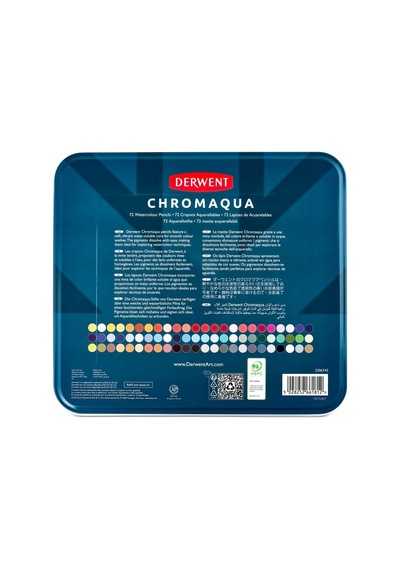 Derwent Chromaqua Suluboya Kalem Seti 72 Renk Karışık Renkli
