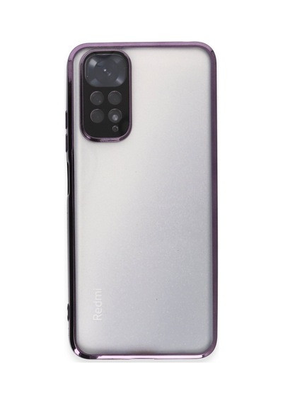 Xiaomi Redmi Note 11 Uyumlu Kılıf Lensli Silikon - Mor