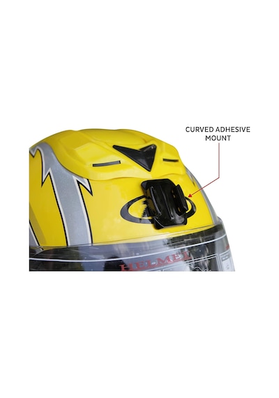 16 Adet Yapışkan Montajlar Kask Gopro Kask Yapışkan Yapışkan Montajlar Düz Kavisli 3m Montaj Go
