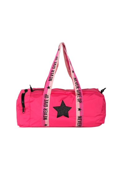 İcone Bag Çocuk Yıldız Logolu Spor Çanta, Çocuk Spor Çanta, Fermuarlı Detaylı Çocuk Spor Çanta Fuşya