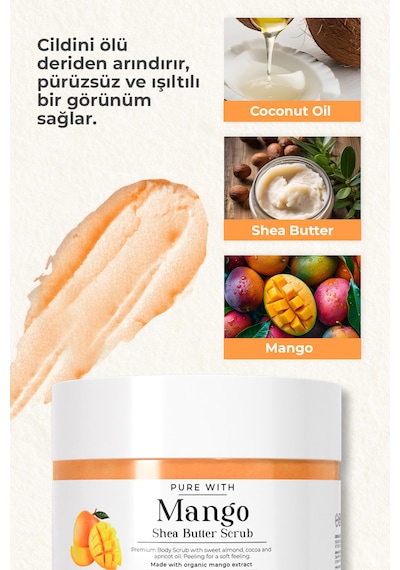 Mango Ve Shea Özlü Vücut Peelingi 280 Gr Besleyici, Arındırıcı Ve Nemlendirici Scrub