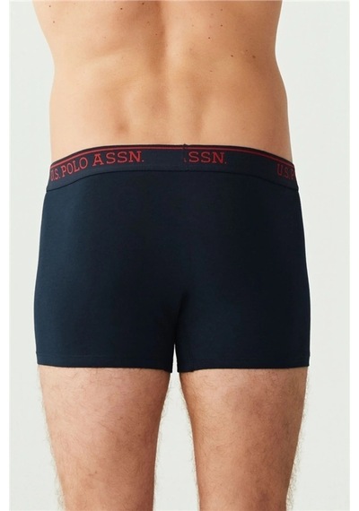 U.S. Polo Assn. U.s. Polo Assn 80097 Erkek Boxer 3'lü Paket Siyahantrasitlacivert